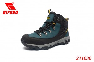 DIFENO Outdoor mountaineering shoes, men’s waterproof, anti-skid, wear-resistant, cowhide, men’s breathable high top boots, sports hiking