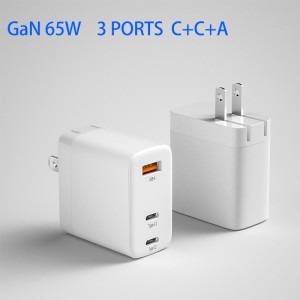 GaN 65W PD Fast Charge for Phones and Laptop