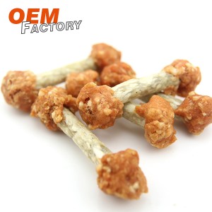 Chicken Dumbbell with Rice Organic Dog Treats Wholesale and OEM