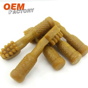Chicken with Avocado Flavor Dental Toothbrush Dog Teeth Cleaning Treats Wholesale and OEM