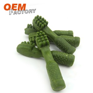 Chicken with Avocado Flavor Dental Toothbrush Dog Teeth Cleaning Treats Wholesale and OEM