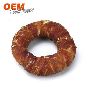 Rawhide Ring Wrapped by Chicken Wholesale Pet Treats Suppliers