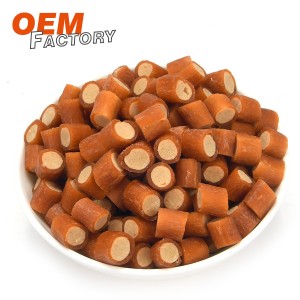 Mini Chicken Sticks Filled with Cheese Best Puppy Training Treats Wholesale and OEM