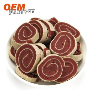 Double Duck နှင့် Cod Sushi Rolls Dog Treats Supplier Wholesale and OEM