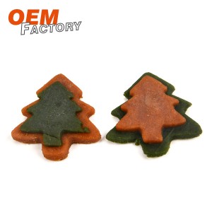 Christmas Tree Shape Dog Treats Wholesale and OEM,Chicken Breast Flavor,Remove Bad Breath