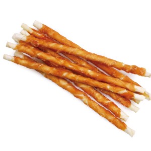 DDC-16 33cm Rawhide Stick Twined by Chicken Healthiest Dog Treats