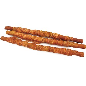 DDC-18 33cm Porkhide Stick Twined by Chicken Natural Dog Treats Wholesale Low Fat Dog Treats Manufacturer