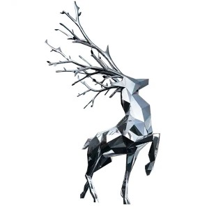 201 304 316 Stainless Hlau Deer Shape Sculpture