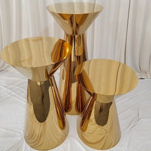 フルゴールドメタルフィートサイドテーブルコーヒーテーブル大理石トップ