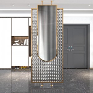 Wholesale Partition Screen Glass Metal Stainless Steel Customization Partition Wall Room Divider