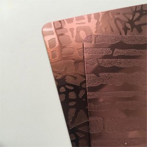 Profil Dekoratif Etched Stainless Steel Sheet