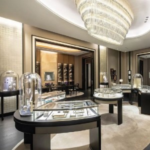 Armadi di gioielli in acciaio inox per i showrooms