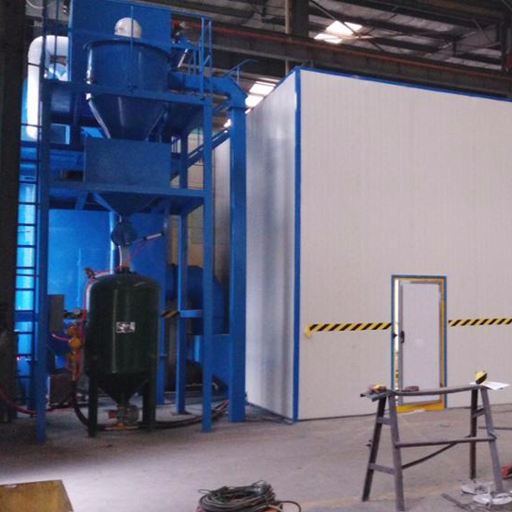 Safety sand blasting room, used in engineering machinery