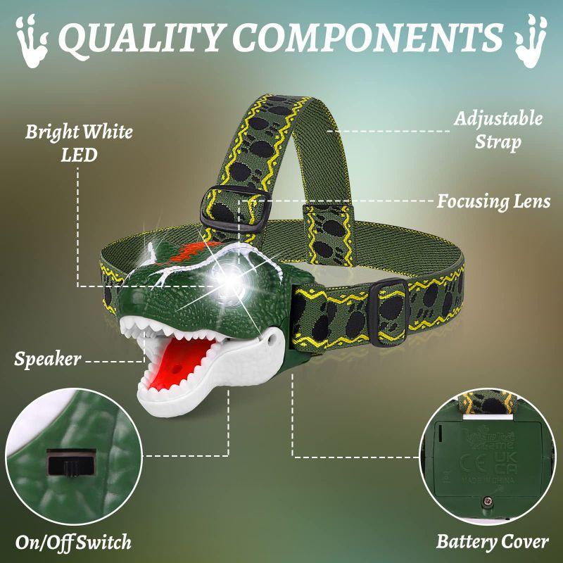 China Dinosaur Headlamp T-Rex LED Headlamps for Kids Flashlights Camping  Gear Manufacturer and Supplier