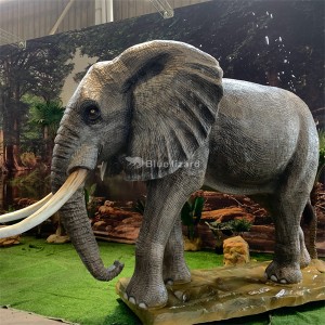 Peralatan Kewan Mekanik Simulasi Tinggi Model Gajah Afrika Animatronik