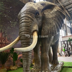 Vélrænn dýrabúnaður High Simulation Animatronic African Elephant Model