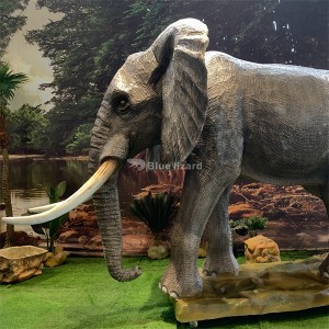 Mekanisk djurutrustning Högsimulering Animatronisk afrikansk elefantmodell