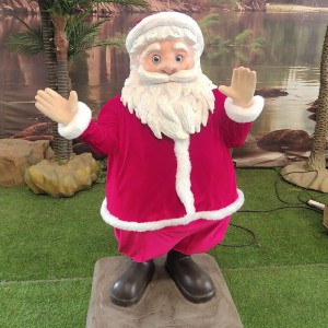 Juldekoration i naturlig storlek Santa Claus Staty med rörelser (CP-36)