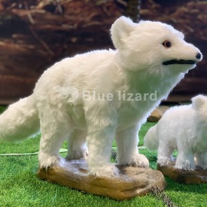 Fox-model maak Arctic Fox-model vir dieretuine en uitstallings