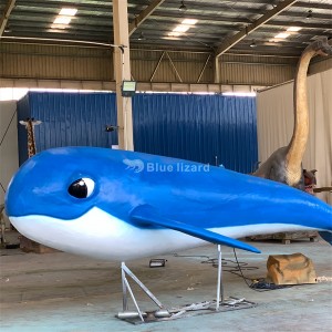 Modelo animatrónico de ballena azul, modelos personalizados de animais do océano