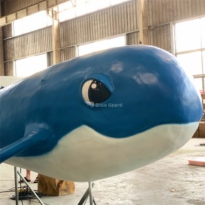 Animatronic kék bálna modell, egyedi óceáni állatok modellek