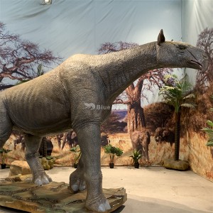 Rhino model electric animatronic prehistoric animal model para sa theme park