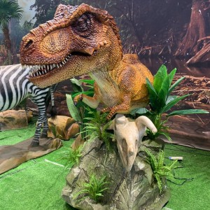 Modelli di corsa di dinosauri Jurassic persunalizati - Modellu di testa animatronica T-Rex