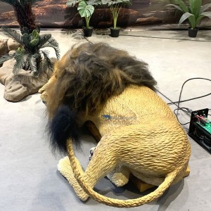 Dozing Lion Animatronic Displays Nature’s Perfect Balance of Rest and Alertness