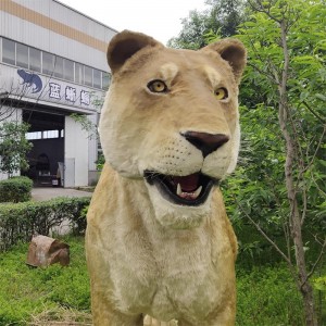 דגמי גן החיות אספקת פסל אריה נמר Animatronic