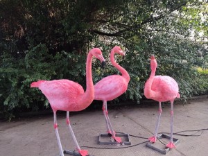 Theme park animatronic animals Flamingo model for sale