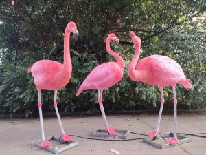 Theme park animatronic animals Flamingo model for sale