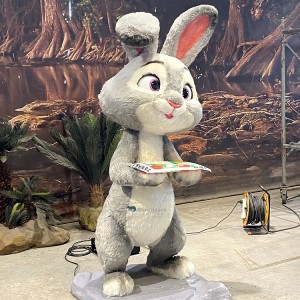Animated Greeting Rabbit Model Brings Playful Charm to Retail Spaces
