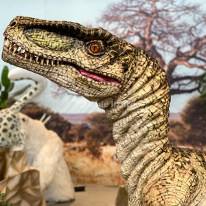 Dinosaur Raptor mai ban tsoro mai ban tsoro tare da ƙirar raye-rayen Jurassic buƙatun wurin shakatawa