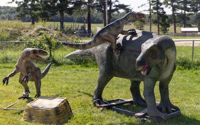 Dinozavr temalı animatronik şou, il boyu davam edən biznes!