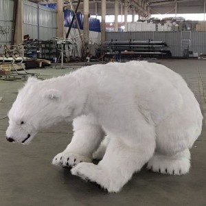 لباس سفارشی حیوانات-لباس خرس قطبی اندازه واقعی واقعی (DC-09)