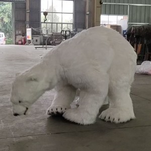 Gyvūno kostiumas - Realistiškas natūralaus dydžio baltojo lokio kostiumas (DC-09)