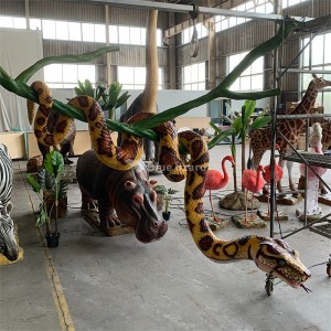 Muito mais que o tamanho real!modelo de cobra do filme, cobra animatrônica para Rainforest Adventure e parque！