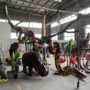 Lebih daripada saiz hidup!model ular dari filem, ular animatronik untuk Pengembaraan Hutan Hujan dan taman！