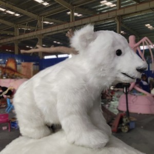 Chaw Ua Si Kho Kom Zoo Nkauj Zoo Siab Animatronic Polar Bear Model