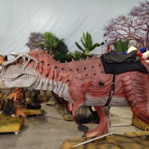 Pabrik nyieun Téma Dinosaurus Square Kids Naik Simulasi Dinosaurus T-Rex Rides
