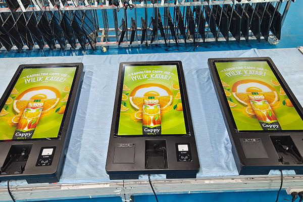 What is an touch screen ordering kiosk?