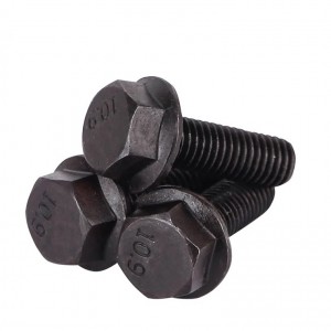 DIN 6921 Хар зургаан өнцөгт фланцын толгойн боолт - Чичиргээнд тэсвэртэй