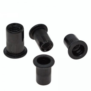 DIN7340 Nouy Rivet Avèg Molete - Nwa Zenk/Oksid Nwa - Nouy Rivet Kouvri