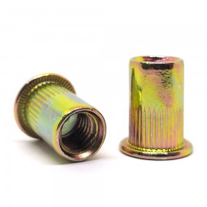 DIN7340 Knurled Rivet Kwayoyi - Galvanized Zinc Plated