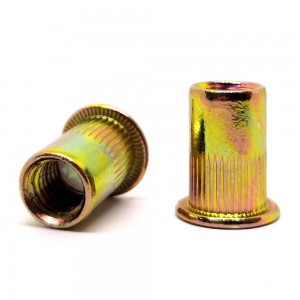DIN7340 Knurled Rivet Kwayoyi - Galvanized Zinc Plated