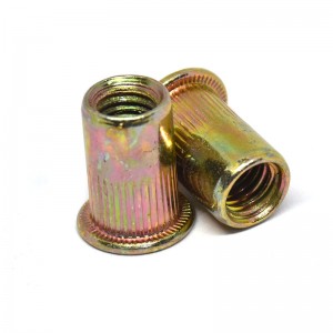 DIN7340 Knurled Rivet Kwayoyi - Galvanized Zinc Plated