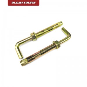 High tension Galvanized grade8.8 wall hanger wood 90 Degree L Type Anchor Bolt for water heater