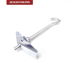 Factory Supplier C-type cup hook Spring toggle anchor for hollow walls butterfly toggle anchor