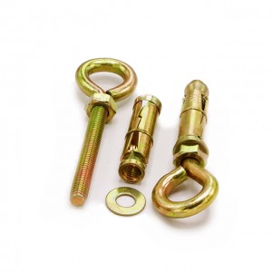 4pcs Fix Bolt with Eye in Zinc Plated Carbon Steel
