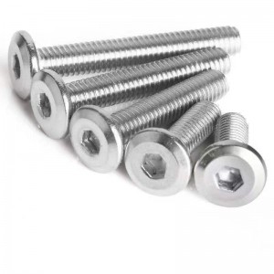 High Quality 304 Stainless Steel Flat Head Chamfered Hex Socket Machine Screw Truss Head Pan Head Screw for Assemble Furniture